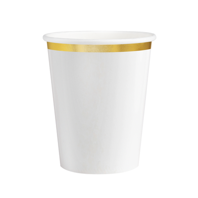 Zlato bílé - Kelímky papírové - 220 ml 6 ks