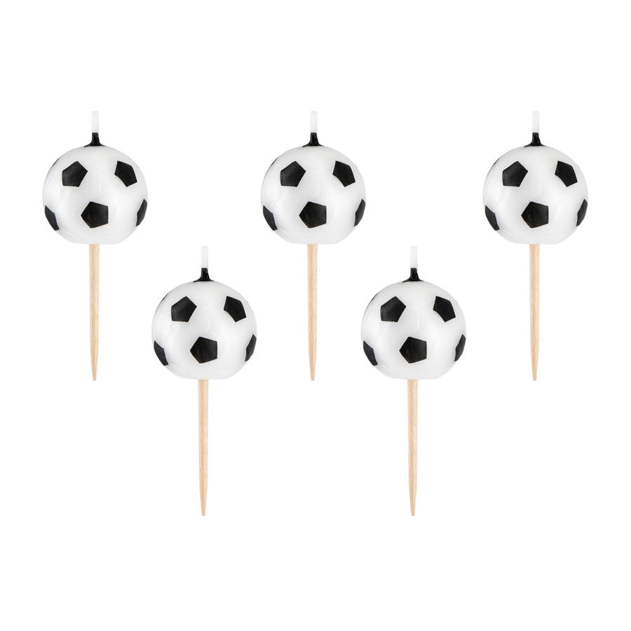 Fotbal -  Svíčky na dort 5 ks