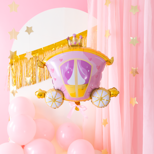 Princess party - Fóliový balón - Kočár pro princeznu -  74 x 63 cm