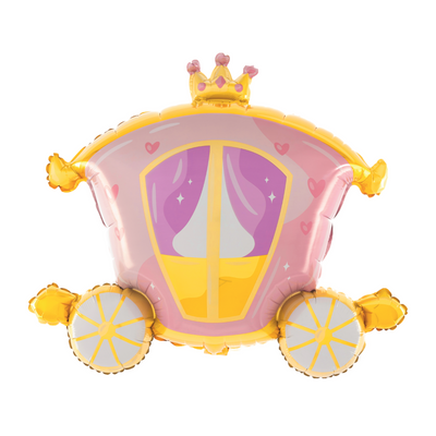 Princess party - Fóliový balón - Kočár pro princeznu -  74 x 63 cm