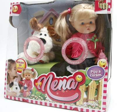 Panenka Nena mluvící 36 cm s pejskem