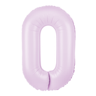 Foliový balón číslo 0 lilac matte 100 cm – foto 1