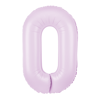 Foliový balón číslo 0 lilac matte 100 cm