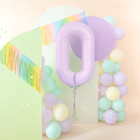 Foliový balón číslo 0 lilac matte 100 cm – foto 2