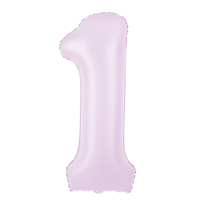 Foliový balón číslo 1 lilac matte 100 cm