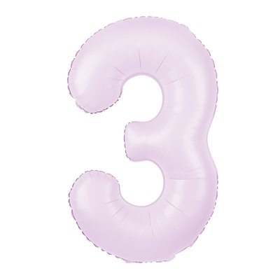 Foliový balón číslo 3 lilac matte 100 cm