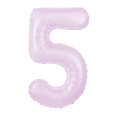 Foliový balón číslo 5 lilac matte 100 cm