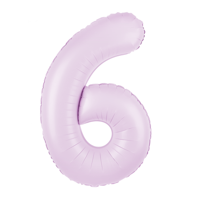 Foliový balón číslo 6 lilac matte 100 cm