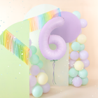 Foliový balón číslo 6 lilac matte 100 cm – foto 2