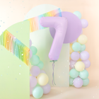 Foliový balón číslo 7 lilac matte 100 cm – foto 2