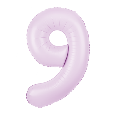 Foliový balón číslo 9 lilac matte 100 cm