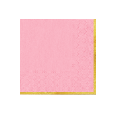 Classic Gold růžové -  jednobarevné ubrousky 10ks 33 x 33 cm