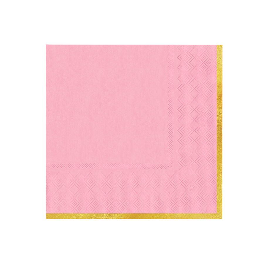 Classic Gold růžové -  jednobarevné ubrousky 10ks 33 x 33 cm