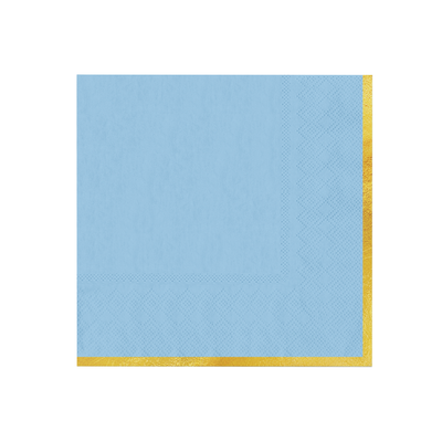 Classic Gold modré -  jednobarevné ubrousky 10ks 33 x 33 cm