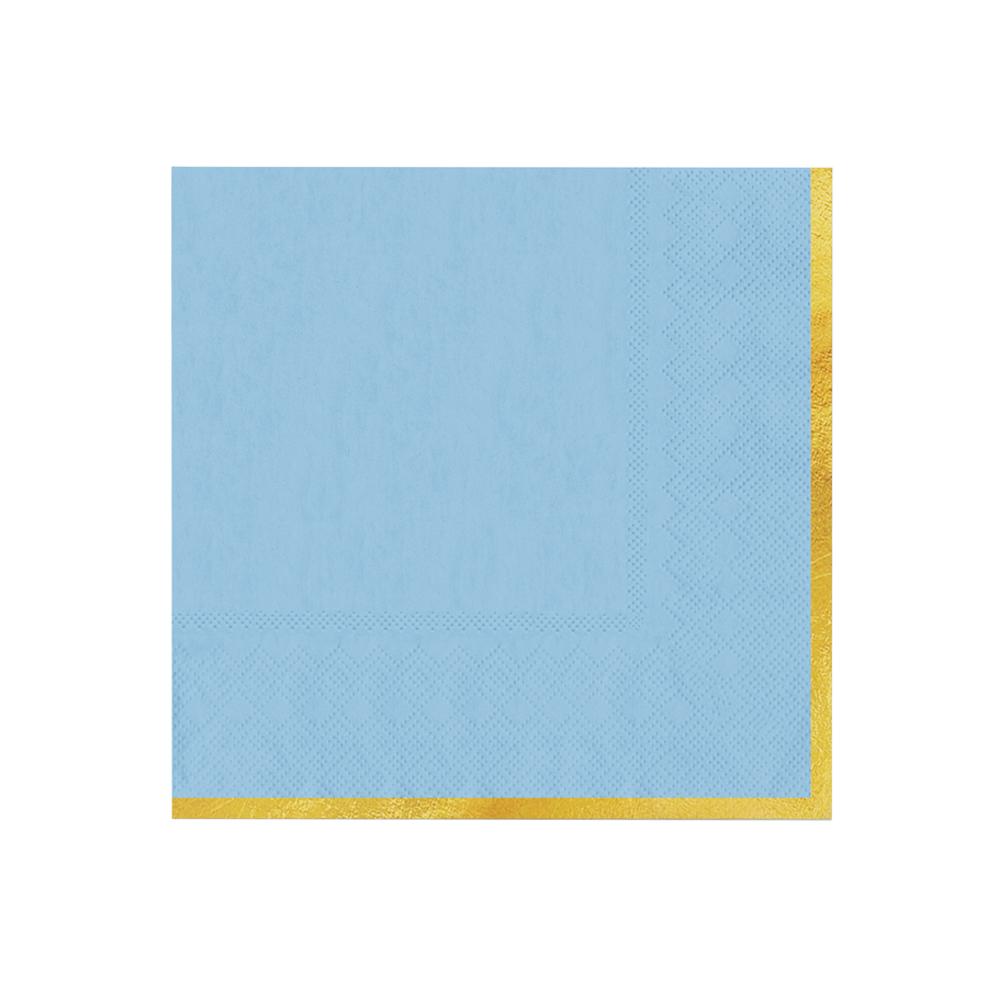 Classic Gold modré -  jednobarevné ubrousky 10ks 33 x 33 cm