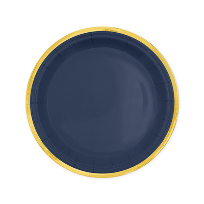 Navy blue - Talíře papírové 17 cm 6 ks