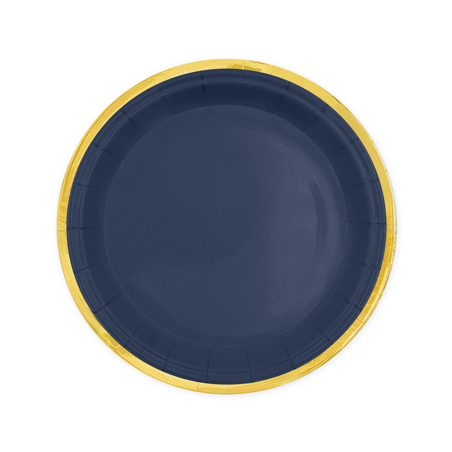 Navy blue - Talíře papírové 17 cm 6 ks