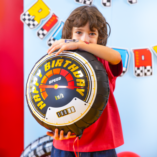 Happy Birthday Závodní auto - Fóliový balón  45 cm