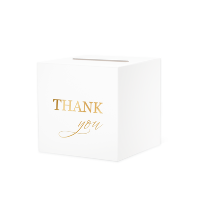 Krabička obálka THANK YOU bílo-zlatá 1 ks DIY