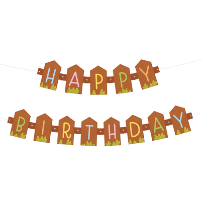 Happy Birthday Farm banner 182x17 cm