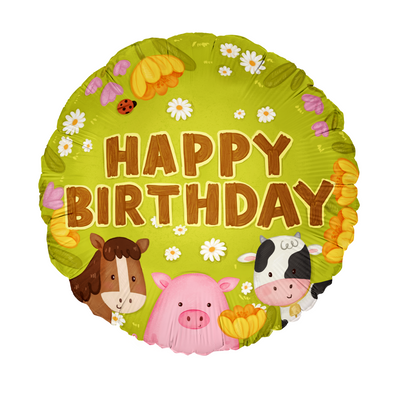 Happy Birthday Farma  - Fóliový balón  45 cm