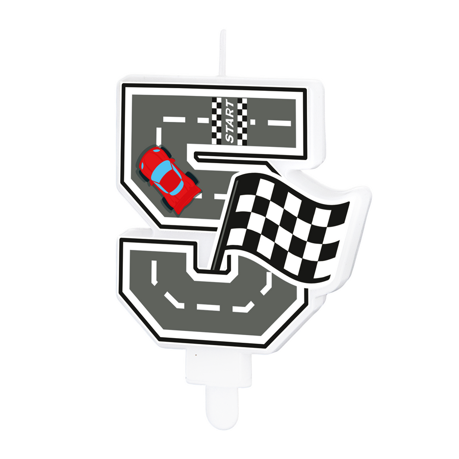 Dortová svíčka závodní auto číslo 5