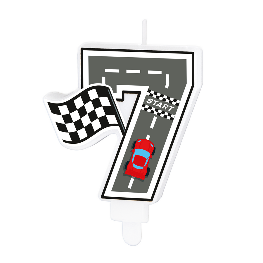 Dortová svíčka závodní auto číslo 7