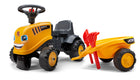 Odstrkovadlo traktor JCB žluté s volantem a valníkem – foto 6