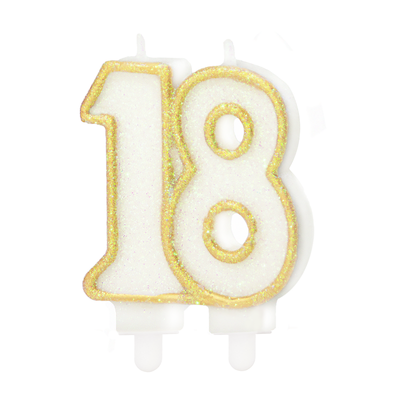 Svíčka číslo zlatá 18