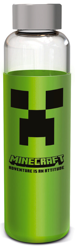 Skleněná láhev s návlekem 585 ml, Minecraft