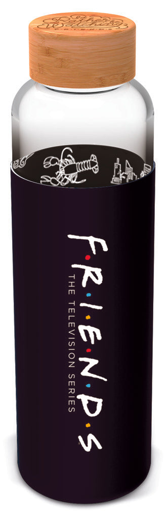 Skleněná láhev s návlekem 585 ml, Přátelé