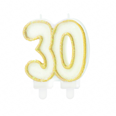 Svíčka číslo zlatá 30