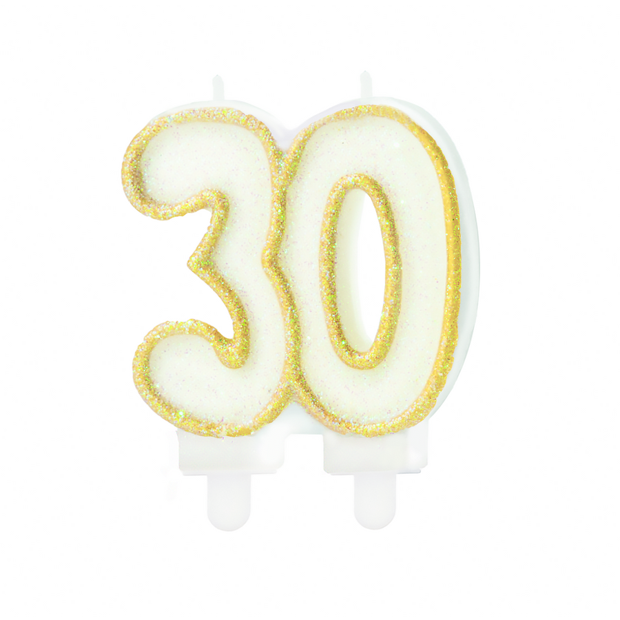 Svíčka číslo zlatá 30