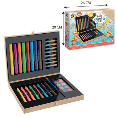 Malířský kufřík dětský 33 ks – 8 pencil, 8 marker