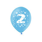 Barevný set - narozeninové balonky latexové (6 ks) 30 cm s číslem 2 – foto 3