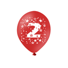 Barevný set - narozeninové balonky latexové (6 ks) 30 cm s číslem 2 – foto 5