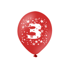 Barevný set - narozeninové balonky latexové (6 ks) 30 cm s číslem 3 – foto 5