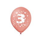 Barevný set - narozeninové balonky latexové (6 ks) 30 cm s číslem 3 – foto 6