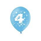 Barevný set - narozeninové balonky latexové (6 ks) 30 cm s číslem 4 – foto 3