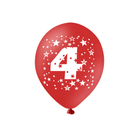 Barevný set - narozeninové balonky latexové (6 ks) 30 cm s číslem 4 – foto 5