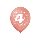 Barevný set - narozeninové balonky latexové (6 ks) 30 cm s číslem 4 – foto 6