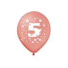 Barevný set - narozeninové balonky latexové (6 ks) 30 cm s číslem 5 – foto 6