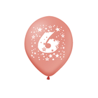 Barevný set - narozeninové balonky latexové (6 ks) 30 cm s číslem 6 – foto 6