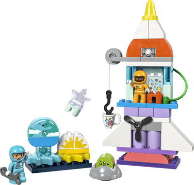 LEGO® DUPLO® 10422 Vesmírné dobrodružství s raketoplánem 3 v 1