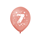 Barevný set - narozeninové balonky latexové (6 ks) 30 cm s číslem 7 – foto 6