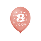 Barevný set - narozeninové balonky latexové (6 ks) 30 cm s číslem 8 – foto 6