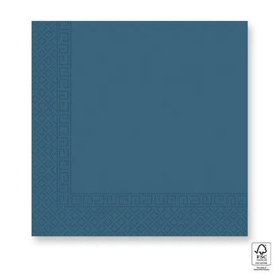 Ubrousky papírové 3vrstvé jednobarevné modré 33 × 33 cm 20 ks