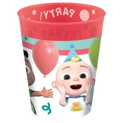 Kelímky opakovaně použitelné Cocomelon Birthday červené 250 ml 4 ks