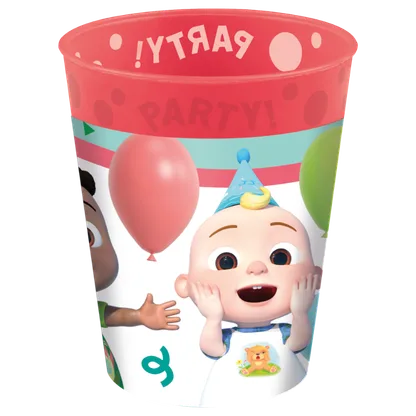 Kelímky opakovaně použitelné Cocomelon Birthday červené 250 ml 4 ks