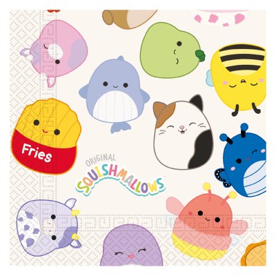 Ubrousky papírové 2vrstvé Squishmallows 33 × 33 cm 20 ks